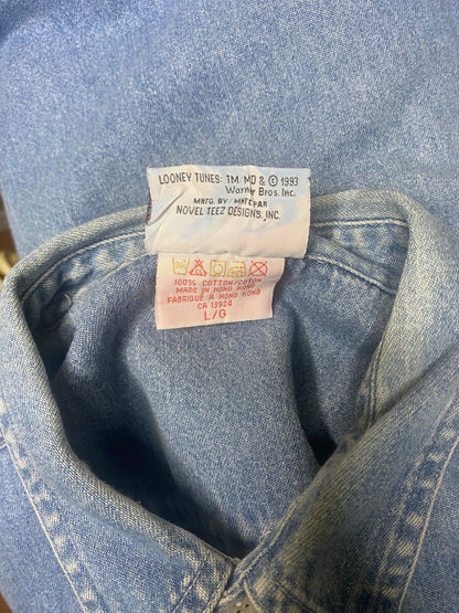Vintage Looney Tunes Long Sleeve Denim Shirt