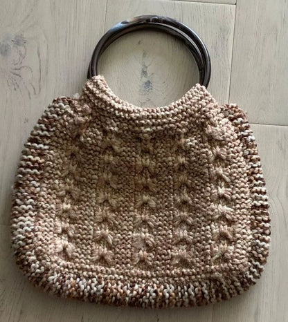 Vintage Macramé Top Handle Purse