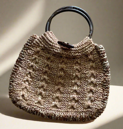 Vintage Macramé Top Handle Purse