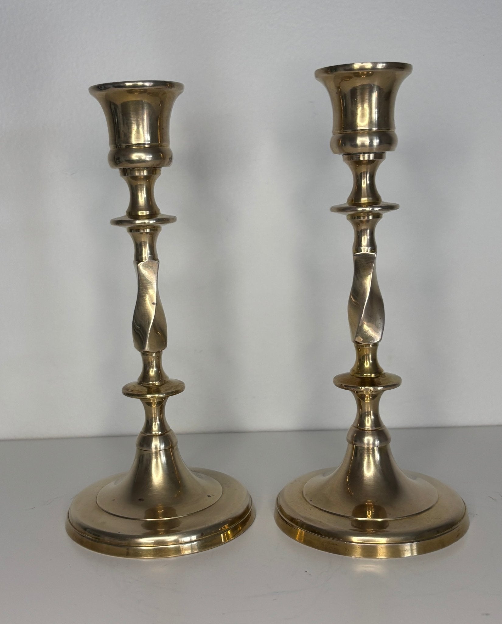 Vintage Made in India Brass Candlestick Holders - HLJ at HomeVintage Made in India Brass Candlestick HoldersBrassHLJ at Home