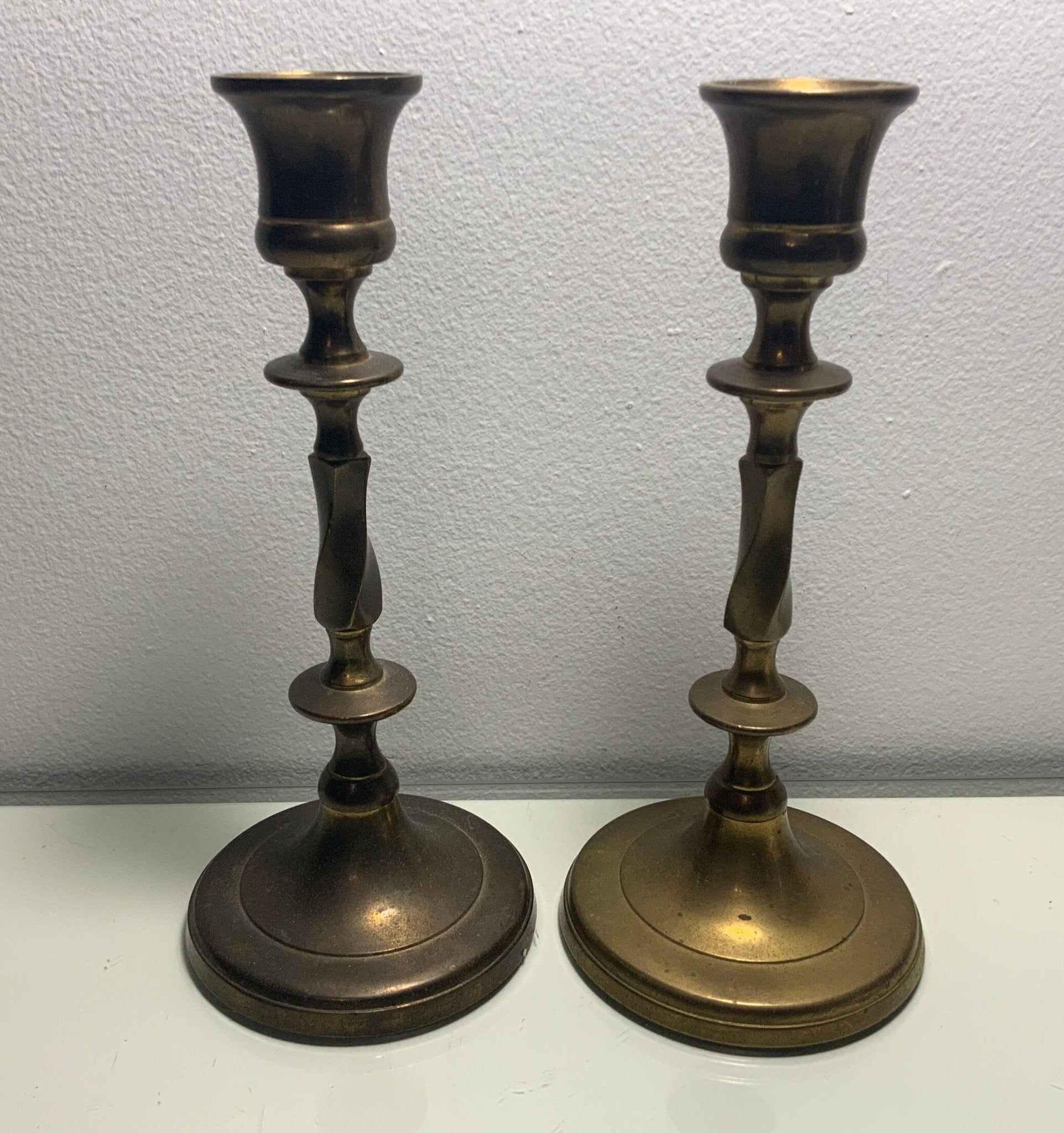 Vintage Made in India Brass Candlestick Holders - HLJ at HomeVintage Made in India Brass Candlestick HoldersBrassHLJ at Home