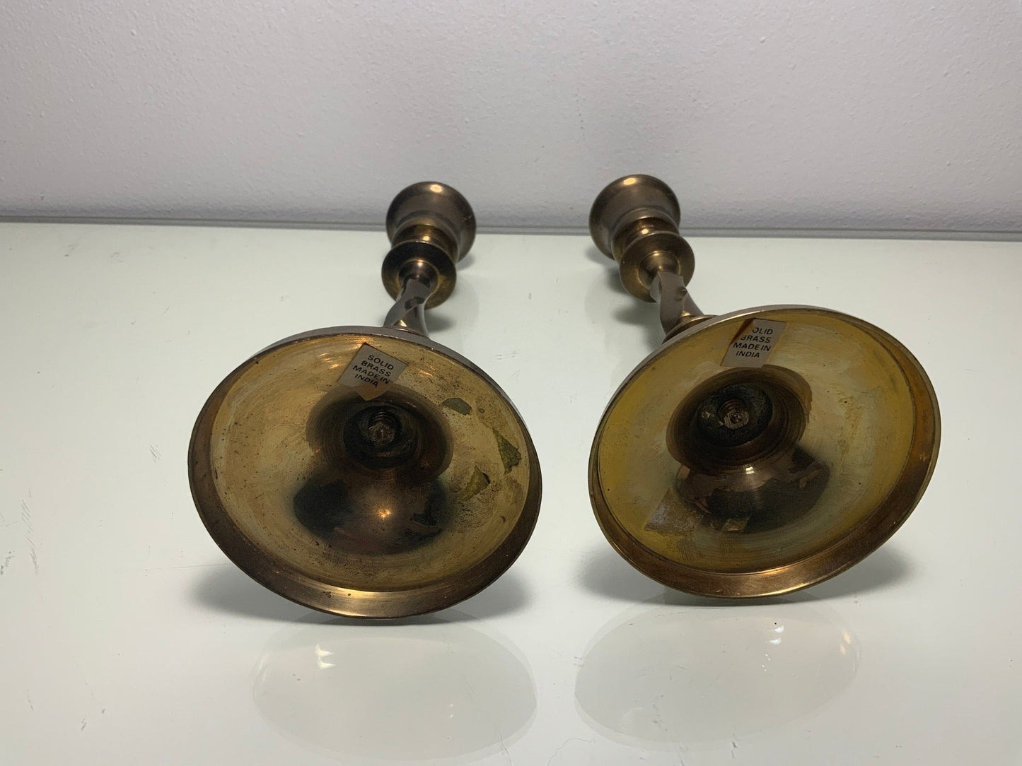 Vintage Made in India Brass Candlestick Holders - HLJ at HomeVintage Made in India Brass Candlestick HoldersBrassHLJ at Home