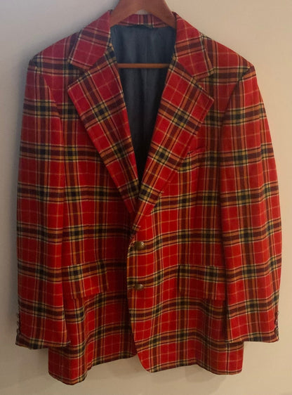 Vintage Manchesters Clothing Tartan Suit Jacket