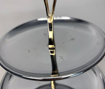 Vintage MCM Made in Japan Atomic Age Two Tier Candy Serving Dish
