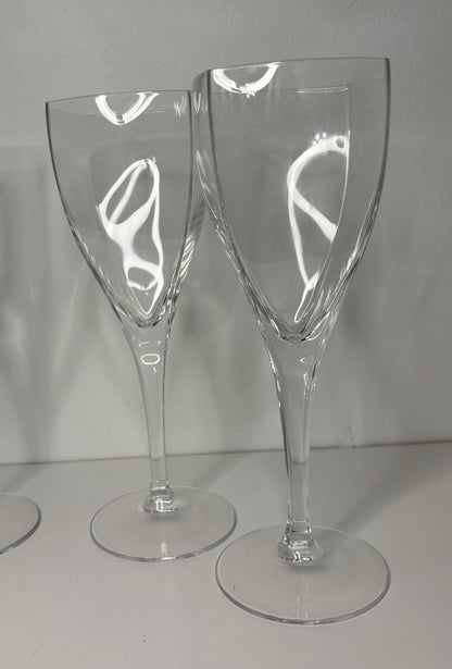 Vintage Mikasa Panache Square Crystal Wine Glasses