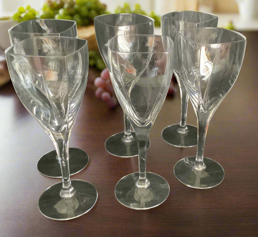 Vintage Mikasa Panache Square Crystal Wine Glasses - HLJ at HomeVintage Mikasa Panache Square Crystal Wine GlassesWine GlassMikasa