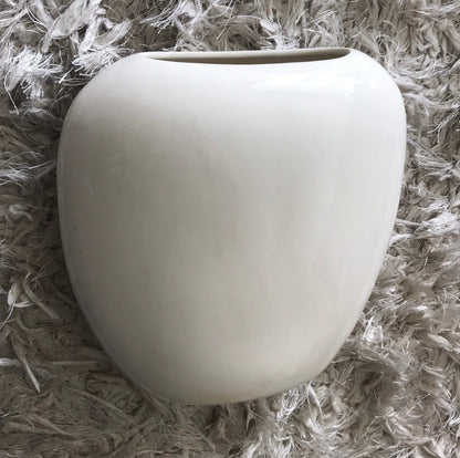 Vintage Modernist Retro White Thin Vase