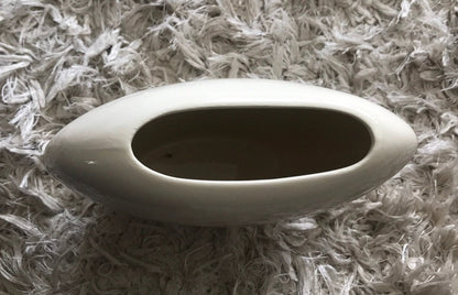 Vintage Modernist Retro White Thin Vase
