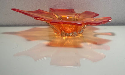 Vintage Murano Maple Leaf Glass Centrepiece