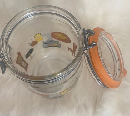 Vintage Niveau de Remplissage Arc France 1L Liter Glass Container