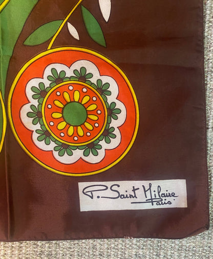 Vintage P. Saint Hilaire Paris Retro Scarf