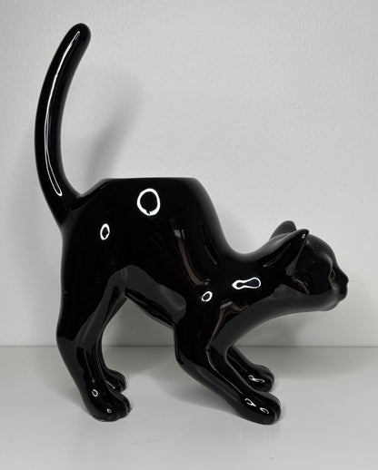 Vintage Partylite Black Cat Tea Light Candle Holder