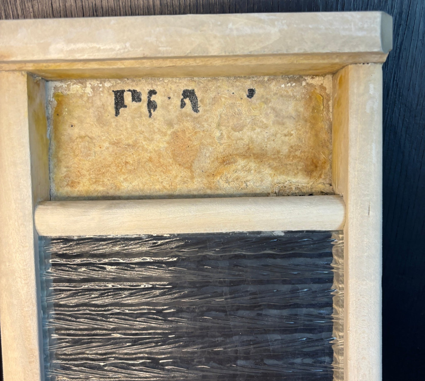 Vintage Pearl Wood and Glass Washboard