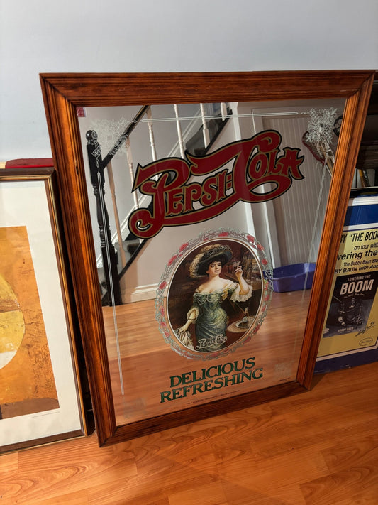 Vintage Pepsi Cola Advertising Mirror