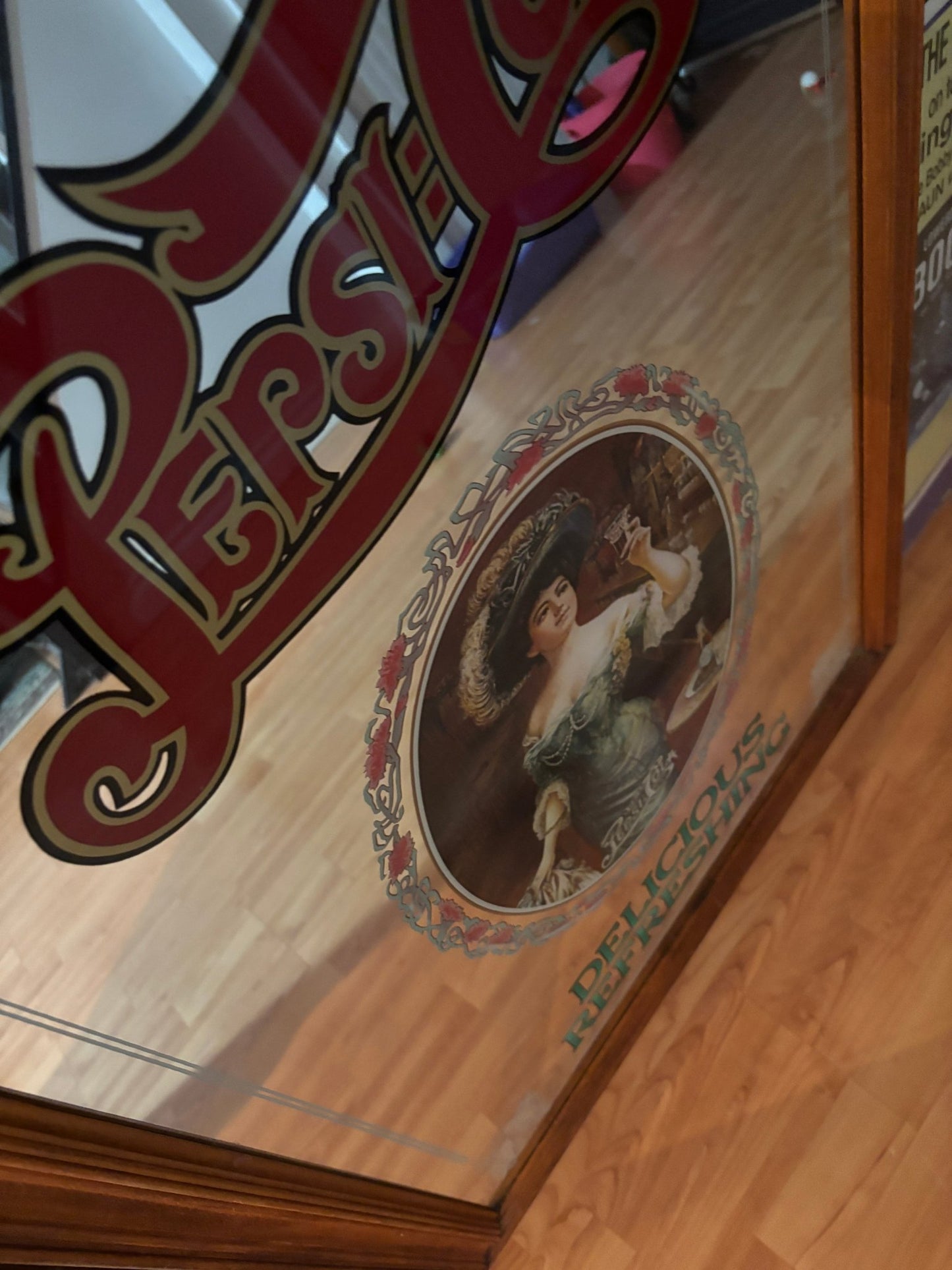 Vintage Pepsi Cola Advertising Mirror