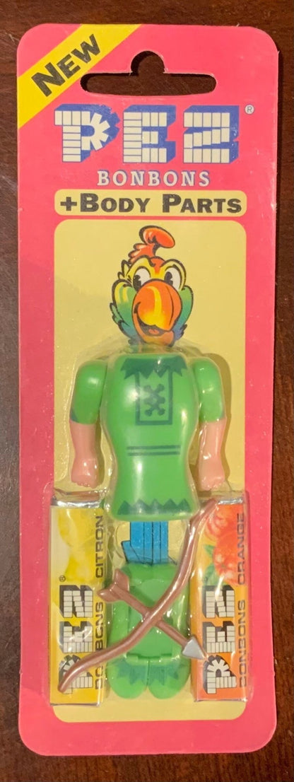 Vintage Pez Body Parts Hockey Player Robin Hood Archer New on Cards