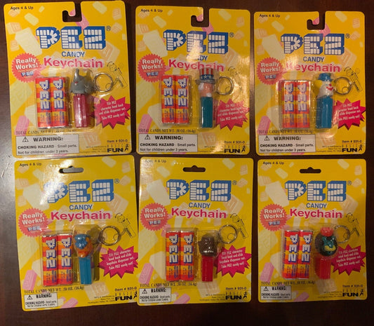 Vintage Pez Keychains New on Cards lot of 6 - HLJ at HomeVintage Pez Keychains New on Cards lot of 6Pez DispenserPez