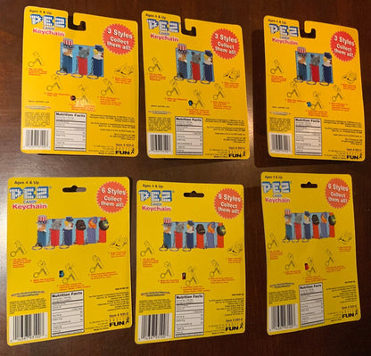 Vintage Pez Keychains New on Cards