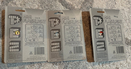Vintage Pez Mini Flashlights New on Cards
