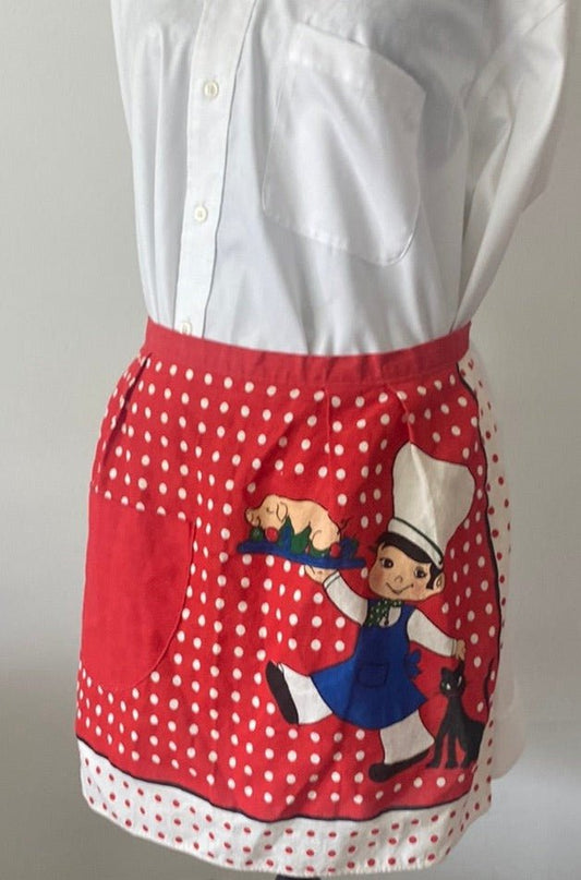 Vintage Polka Dot Apron