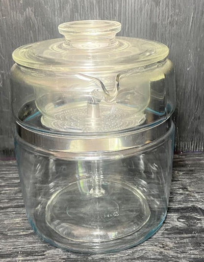 Vintage Pyrex Flameware 7759B 9 Cup Glass Coffee Pot