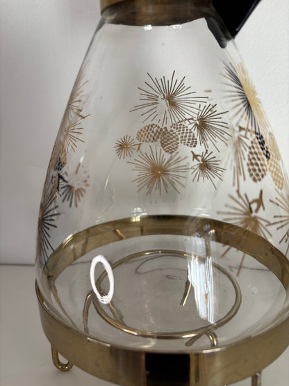 Vintage Pyrex Glass Coffee Carafe with Stand