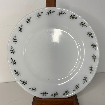 Vintage Pyrex Green Leaf Bread Plate