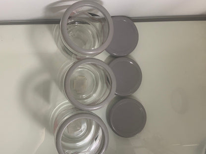 Vintage Retro Geometric Glass Canister Jars