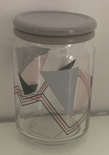Vintage Retro Geometric Glass Canister Jars