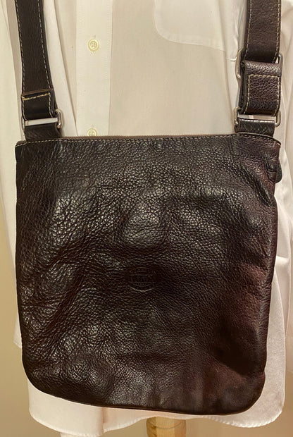 Vintage Roots Dark Brown Leather Crossbody Purse