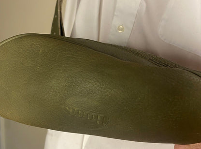 Vintage Roots Green Leather Crossbody Purse