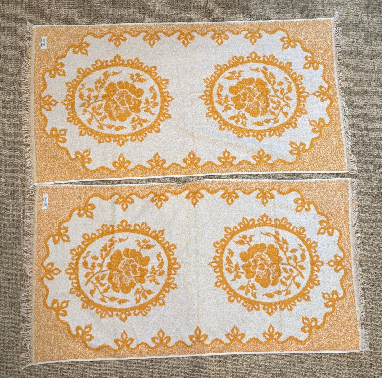 Vintage Sears Canada Gold Bath Towels