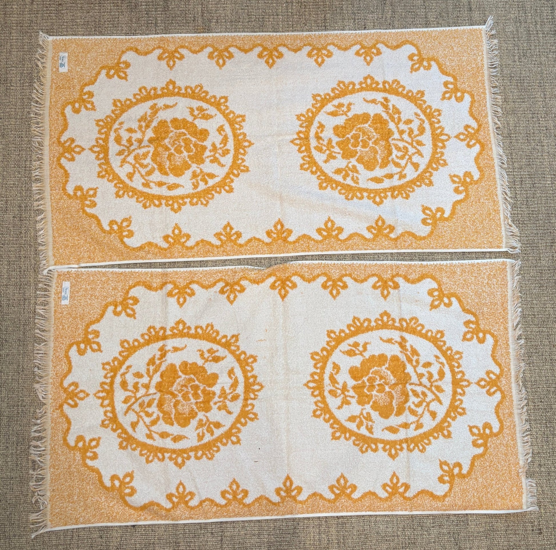 Vintage Sears Canada Gold Bath Towels
