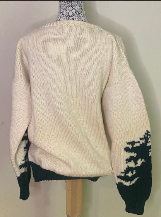 Vintage Shetland Wool Christmas Theme Woman’s Pullover Sweater