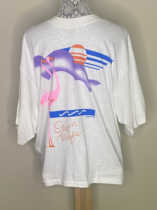 Vintage Single Stitch Ocean Pacific Graphic T Shirt