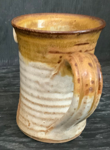 Vintage Stoneware Pottery Funny Face Mom Mug