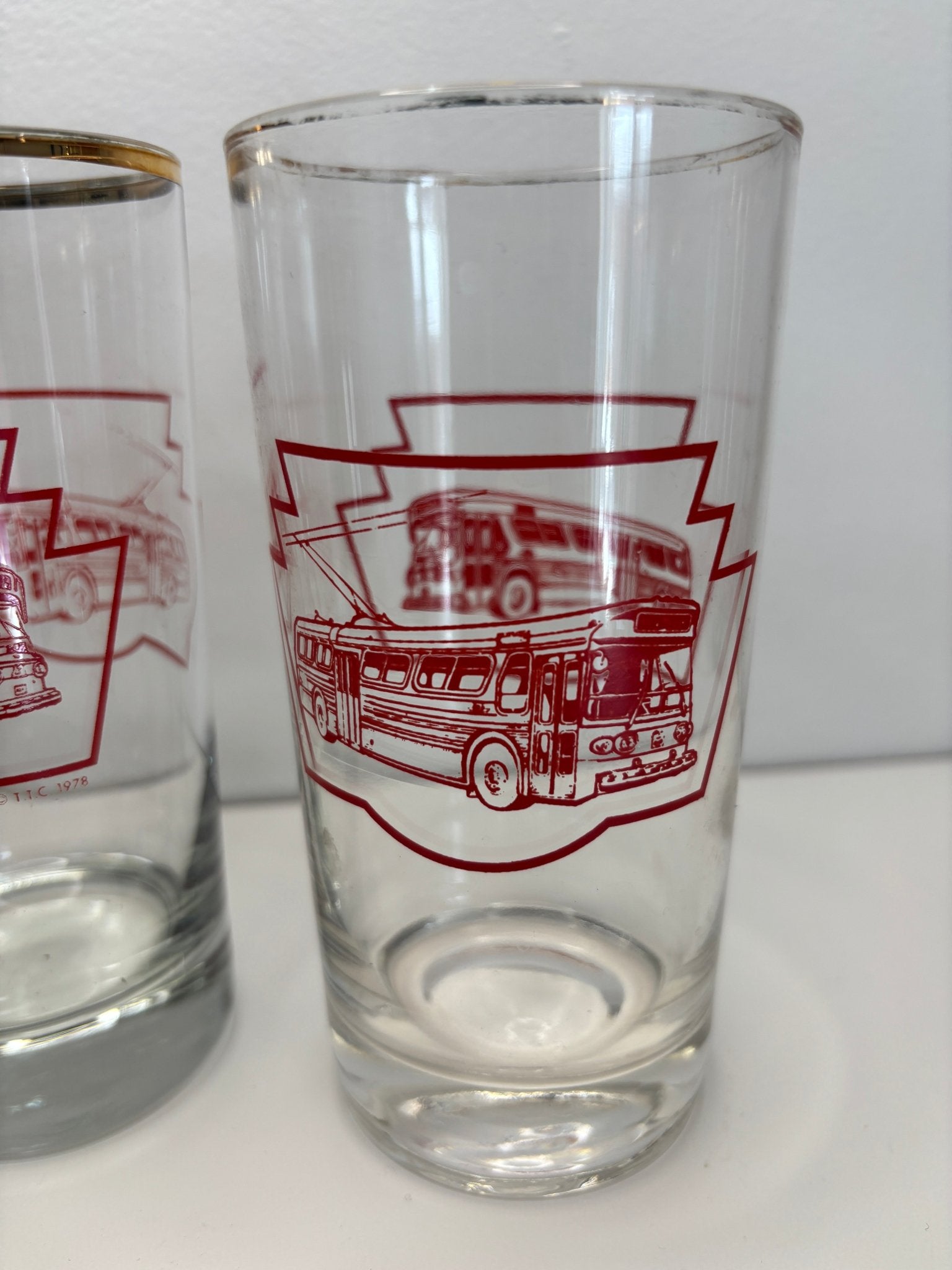 Vintage Toronto Transit Commission TTC Drink Glasses