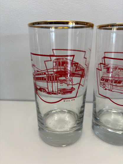 Vintage Toronto Transit Commission TTC Drink Glasses