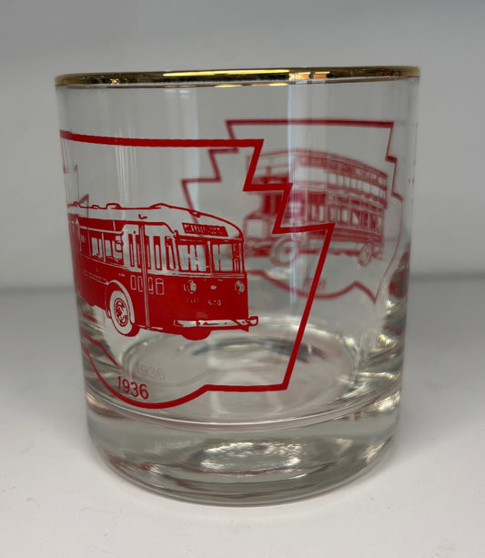Vintage Toronto Transit Commission TTC Jane Bus Lowball Rock Glass