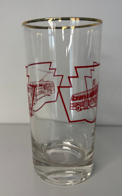 Vintage TTC Trolley Bus Drink Glasses