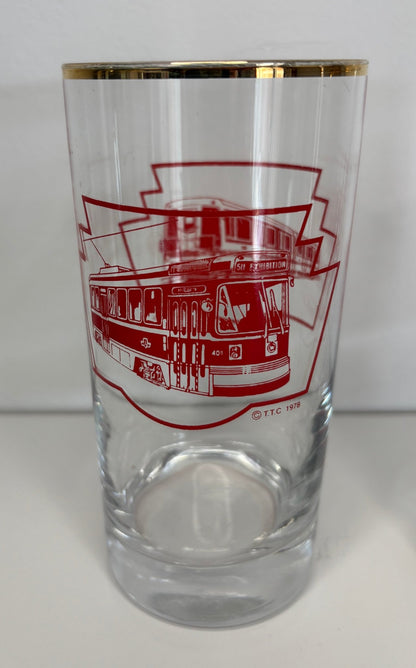 Vintage Toronto Transit Commission TTC exhibition bus Vehicle Drink Glassesi
