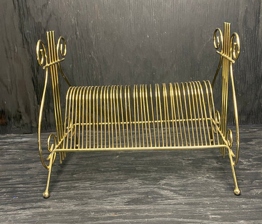 Vintage Treble Clef Theme Brass Vinyl Record Holder