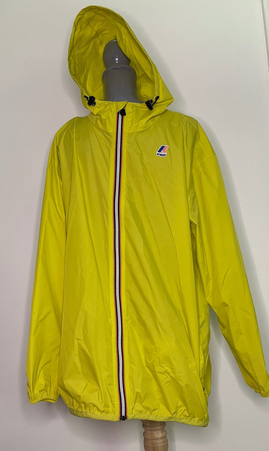 Yellow K-Way Claude 3.0 Windbreaker Packable Jacket Size XXL