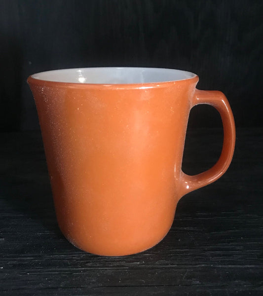 Vintage Pyrex Burnt Orange Coffee Mugs