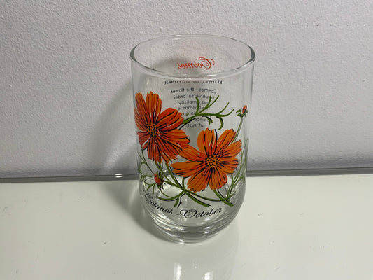 Dominion Glass October Flower of the Month Drink Glass