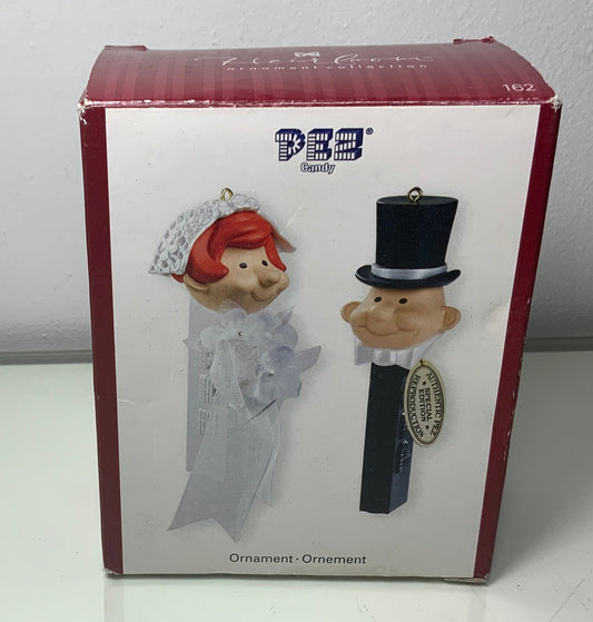 Carlton Cards Pez Bride & Groom Christmas Ornaments