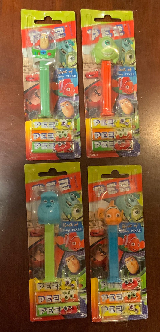 Disney Best of Pixar Pez Dispensers New on Cards lot of 4