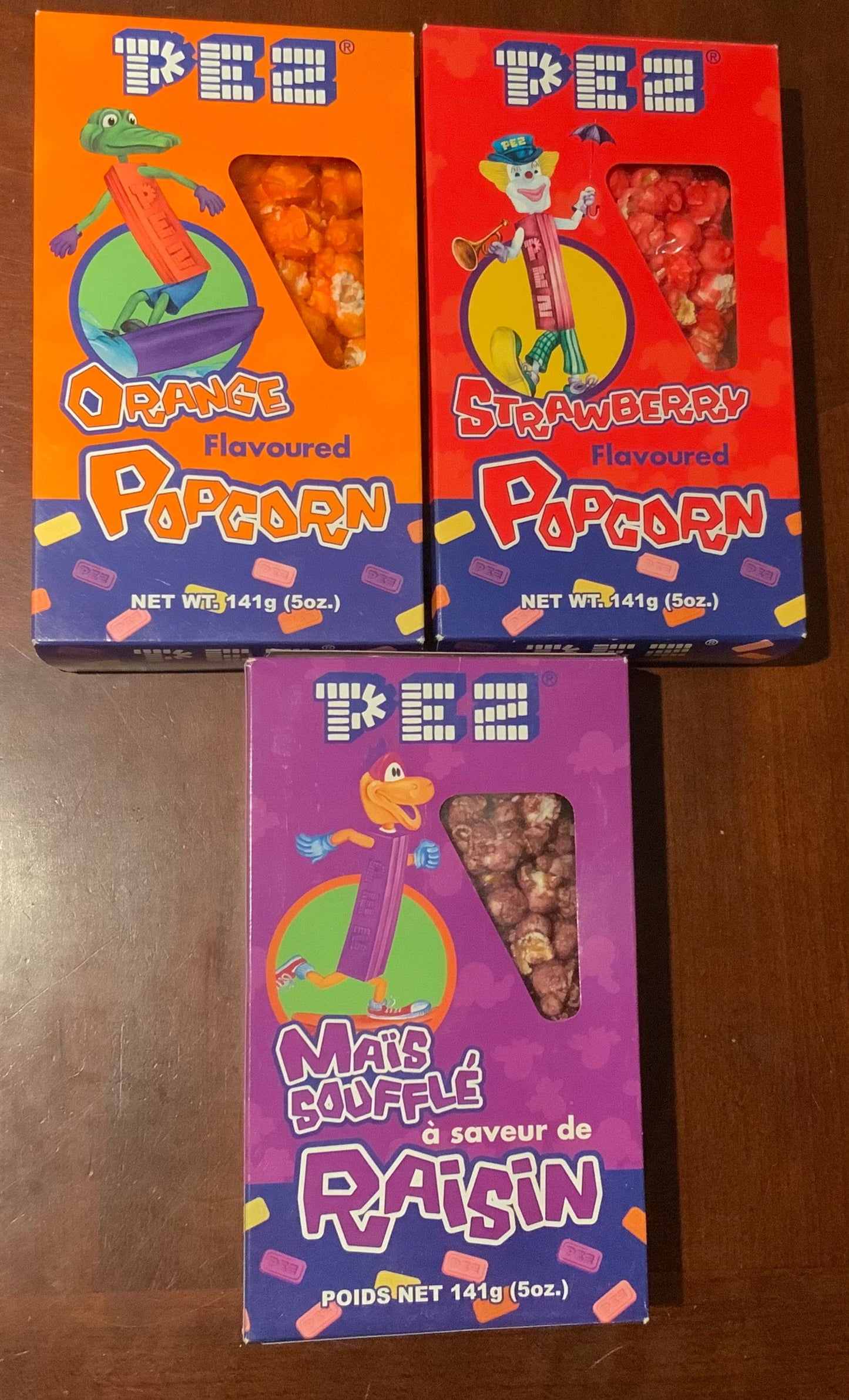 Vintage Pez Flavoured Popcorn lot of 3